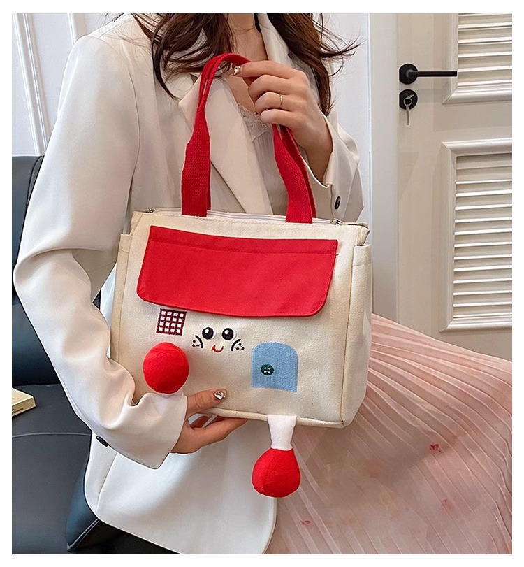 ランチバッグ 可愛いお家モチーフ足付き保冷ランチバッグ