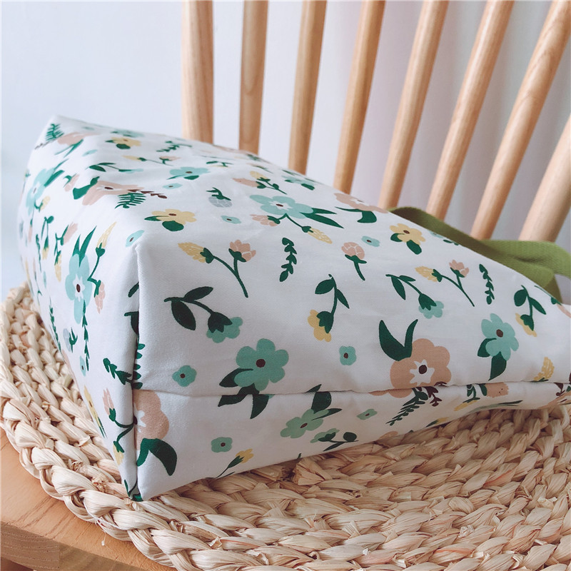 花柄ランチバッグ お弁当袋 ナチュラル手提げ