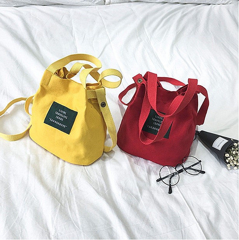 ランチバッグ シンプル巾着トートバッグ