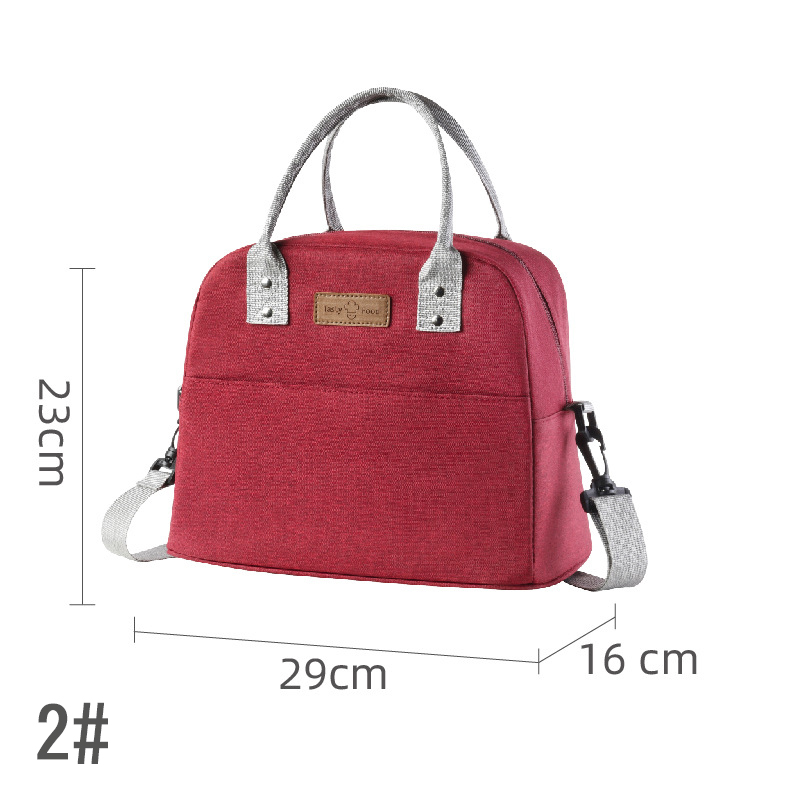 5色展開ショルダー付き保冷保温ランチバッグ