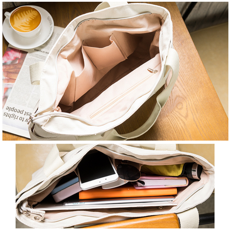 収納上手なキャンバストート ランチバッグ 多機能