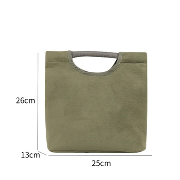 大容量シンプルランチバッグ多色展開