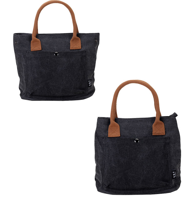 デニム風ミニトートバッグ 軽量ランチバッグ