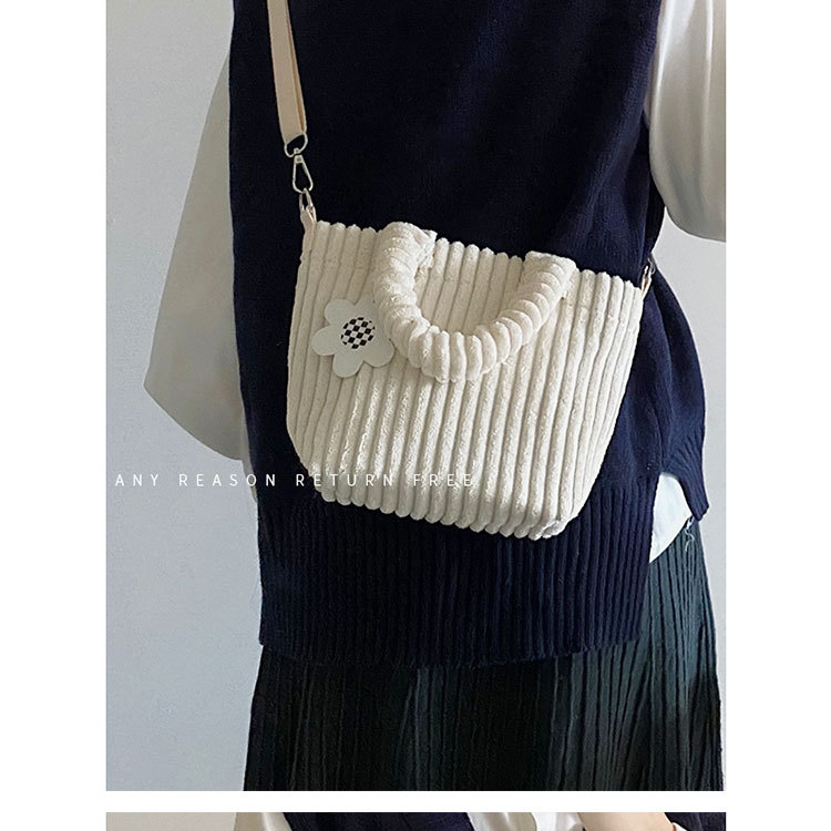 コーデュロイ ミニトートバッグ 手提げ ショルダー 二way ランチバッグ