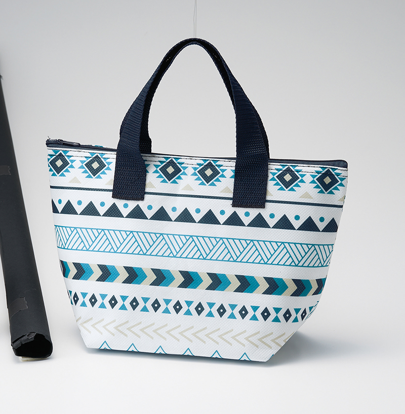 ネイティブ柄保冷保温ランチバッグ二色組