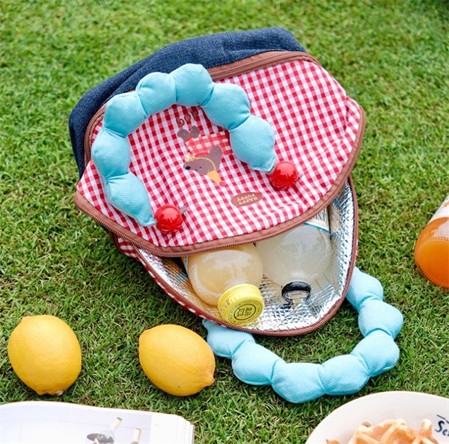 可愛い犬柄ランチバッグ保温保冷機能付きお弁当バッグ