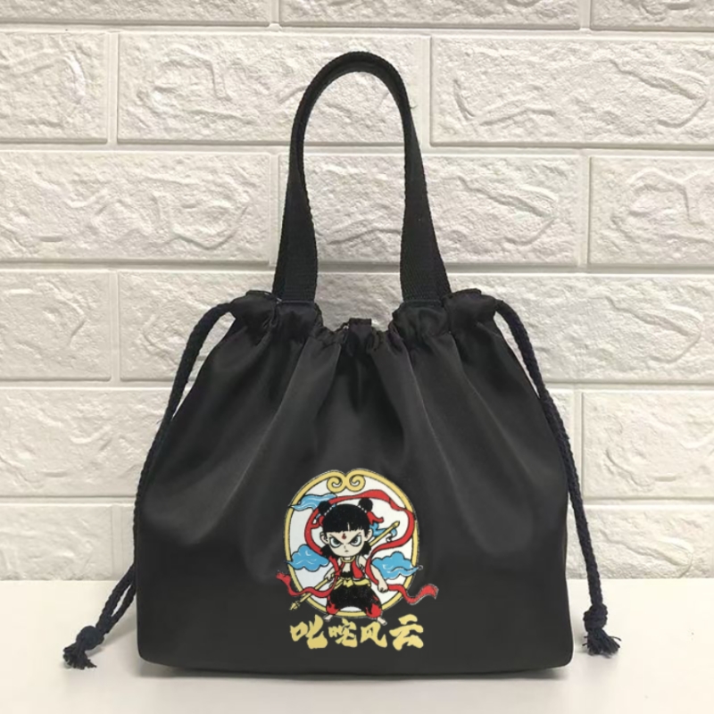 ランチバッグ かわいいイラスト巾着ランチバッグ