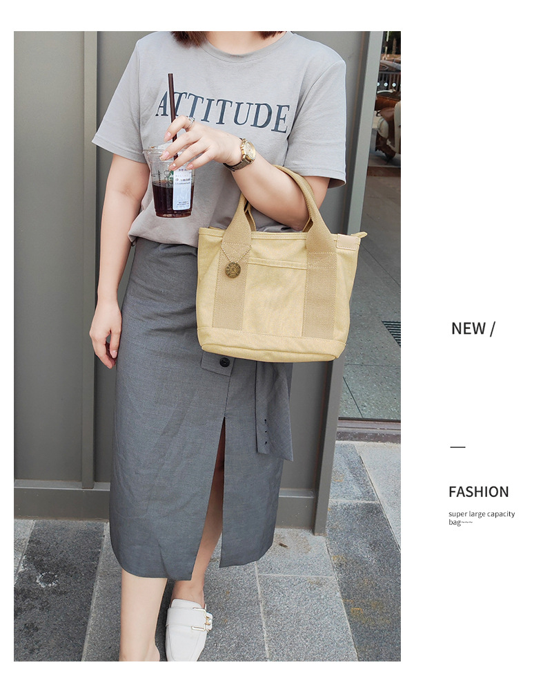 ランチバッグ 大容量キャンバストートバッグ お弁当用手提げバッグ