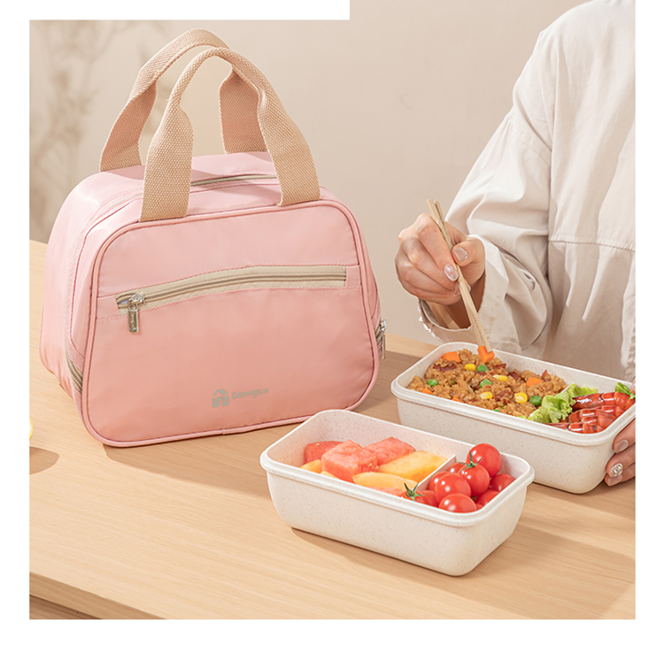ランチバッグ シンプル収納ランチボストンバッグ