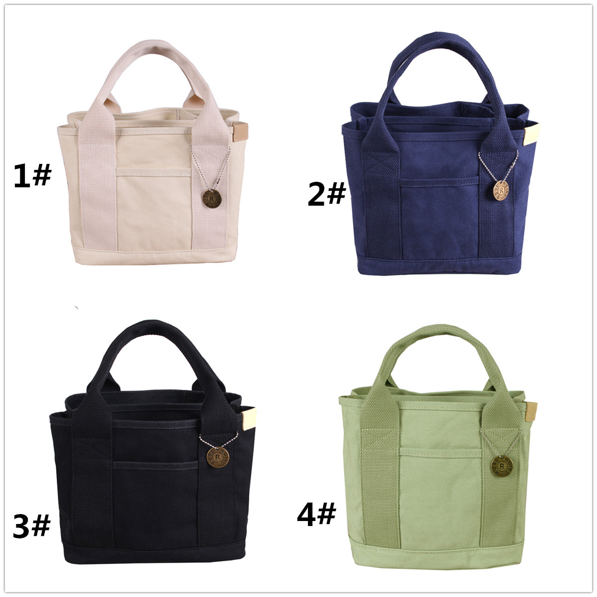 ランチバッグ 軽量ミニトートバッグ マチ付き仕切り付き