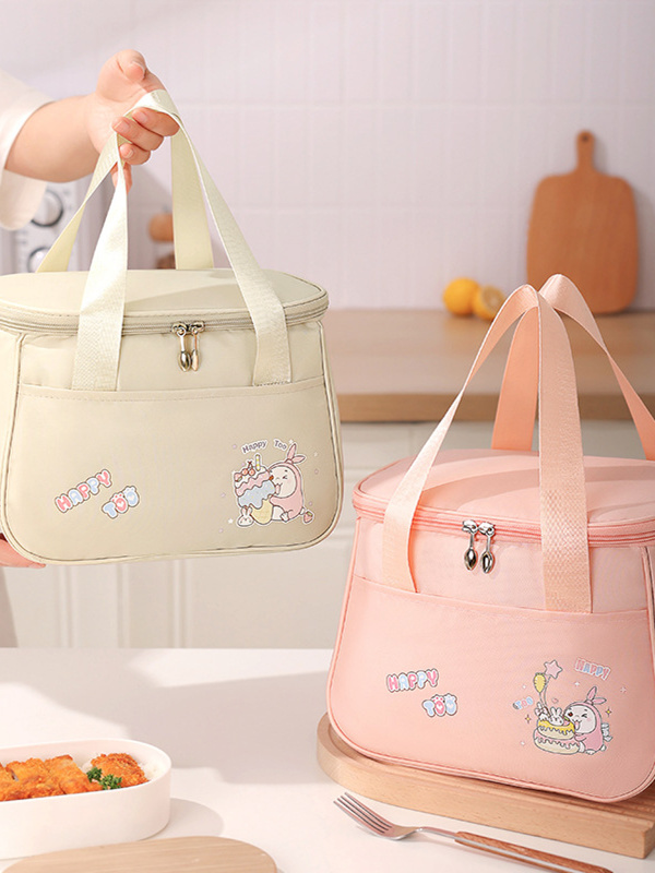 ランチバッグ うさぎ柄 保温保冷ランチトート