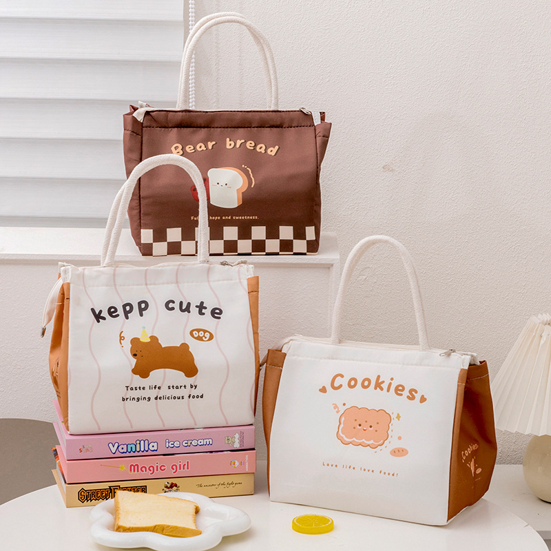 ランチバッグ 可愛いイラスト入り保冷ランチバッグ