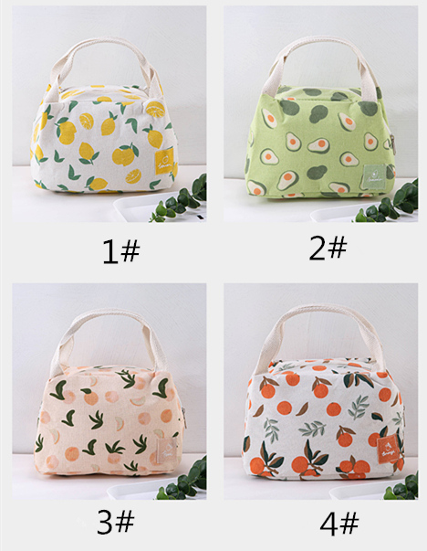ランチバッグ 保温弁当バッグ フルーツ柄 防水ランチポーチ