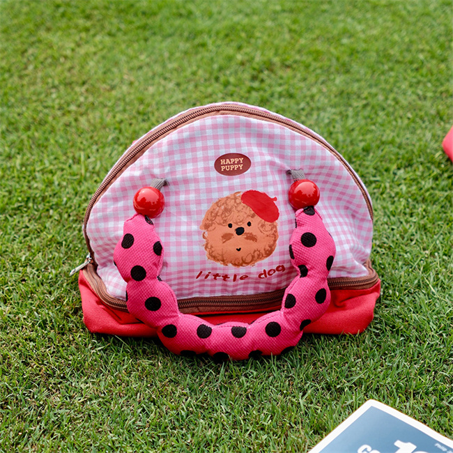 可愛い犬柄ランチバッグ保温保冷機能付きお弁当バッグ