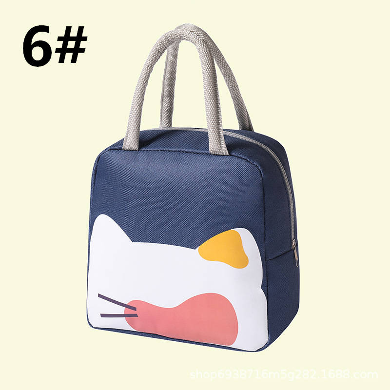 可愛いクマ柄お弁当袋 大容量ランチバッグ