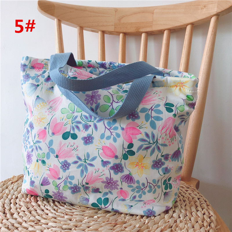 花柄ランチバッグ お弁当袋 ナチュラル手提げ