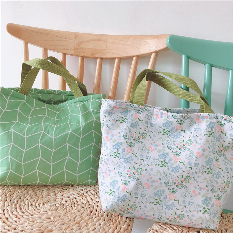 花柄ランチバッグ お弁当袋 ナチュラル手提げ