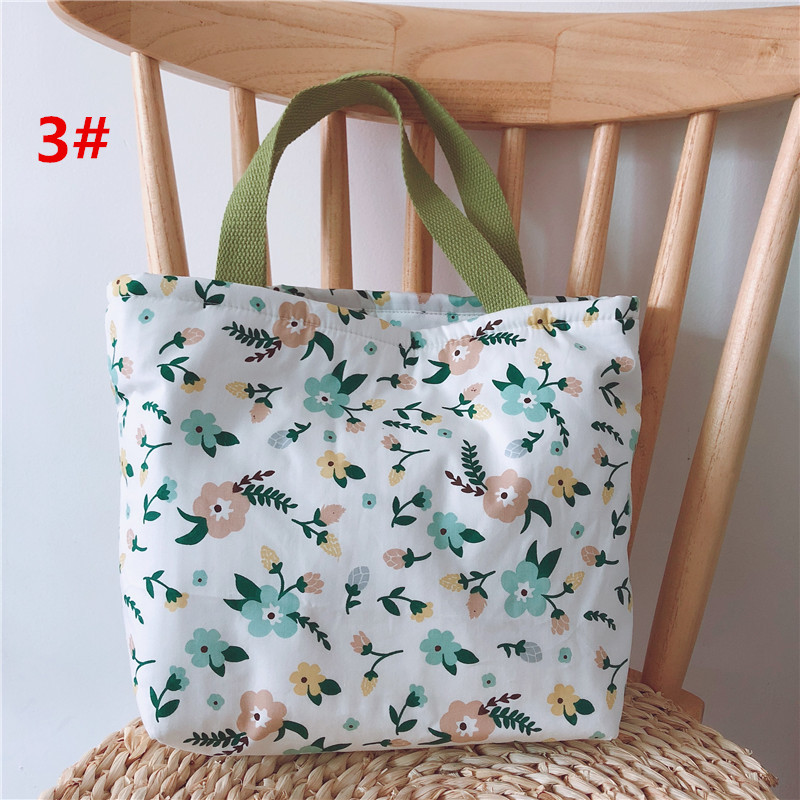 花柄ランチバッグ お弁当袋 ナチュラル手提げ