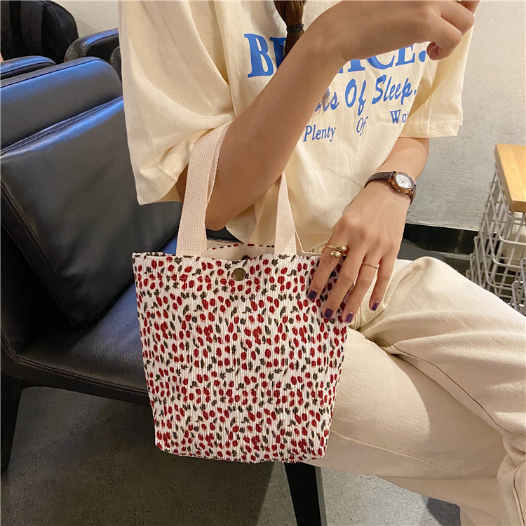 おしゃれ柄ランチバッグ 大容量お弁当袋 多用途トートバッグ