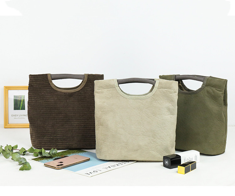 大容量シンプルランチバッグ多色展開