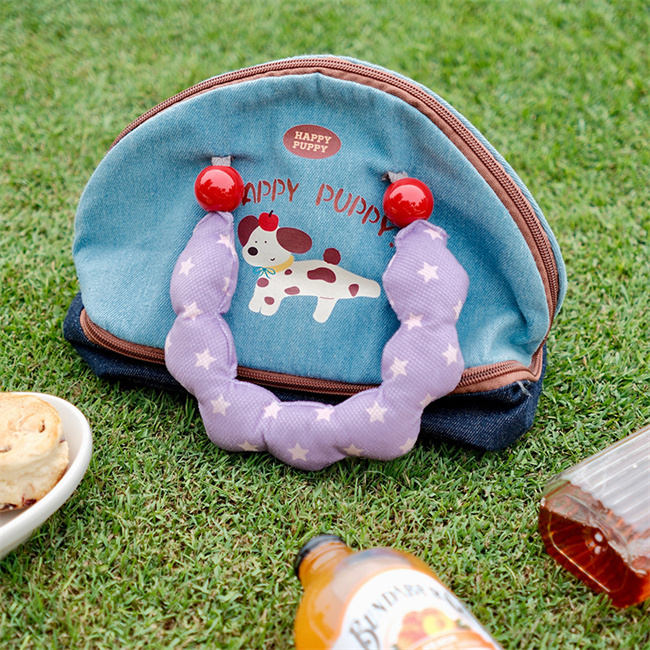 可愛い犬柄ランチバッグ保温保冷機能付きお弁当バッグ