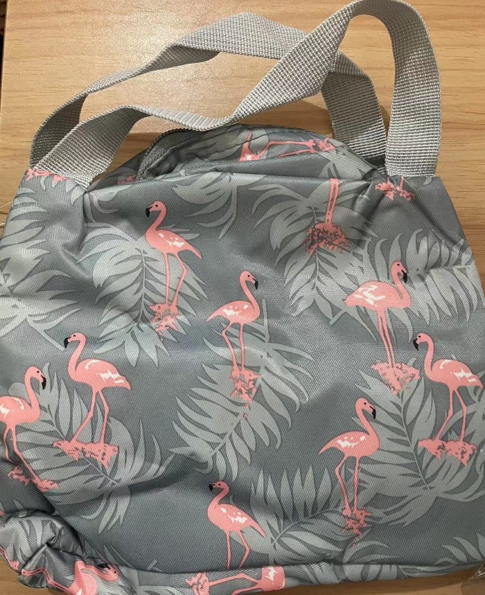 保冷保温ランチバッグ 幾何学模様 防水 男女兼用