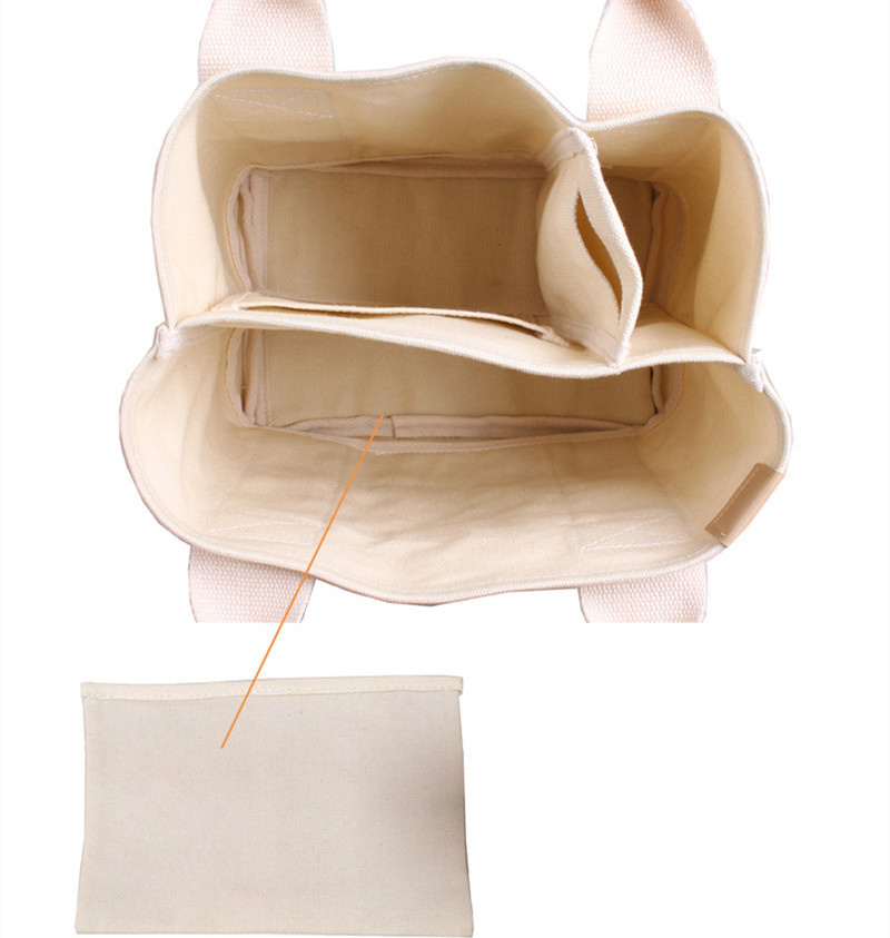 ランチバッグ 軽量ミニトートバッグ マチ付き仕切り付き