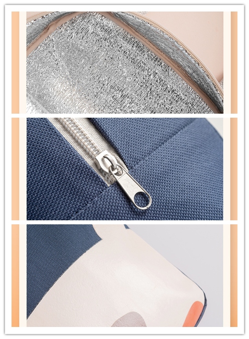 可愛いクマ柄お弁当袋 大容量ランチバッグ