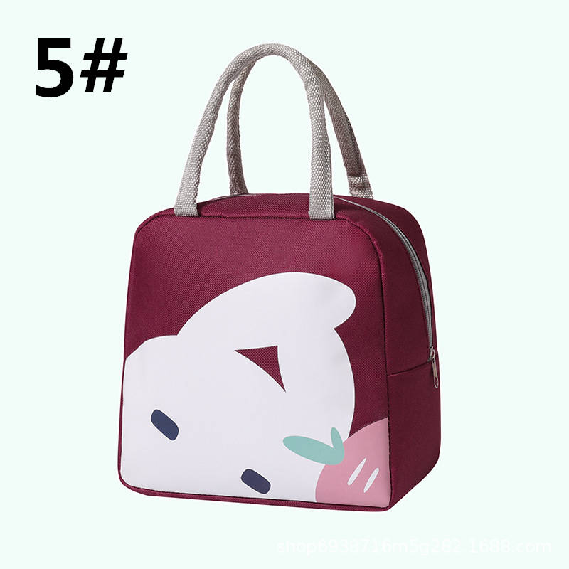 可愛いクマ柄お弁当袋 大容量ランチバッグ