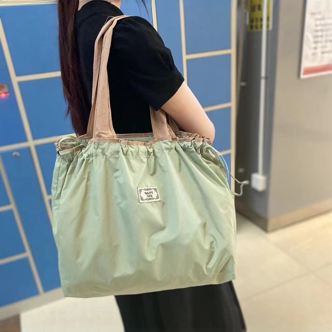 ランチバッグ ふんわり巾着風ランチトート