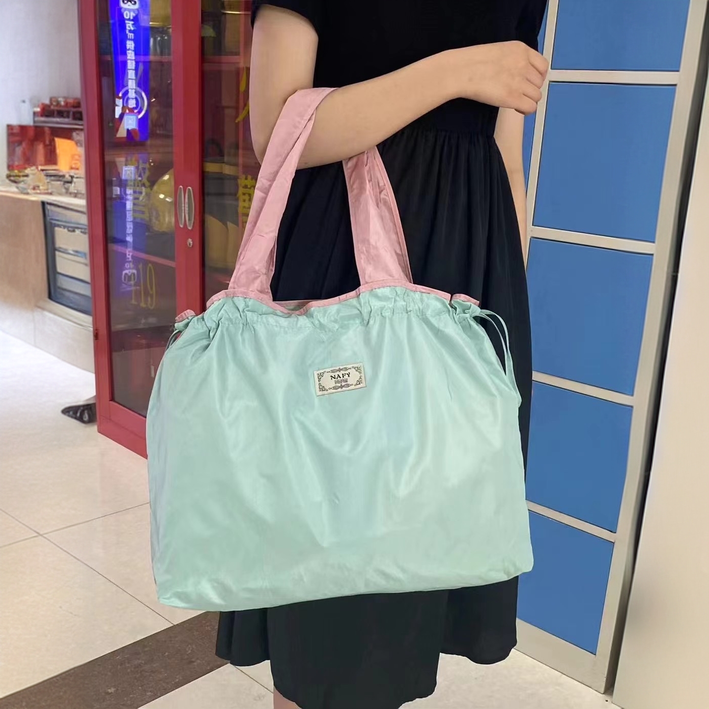 ランチバッグ ふんわり巾着風ランチトート
