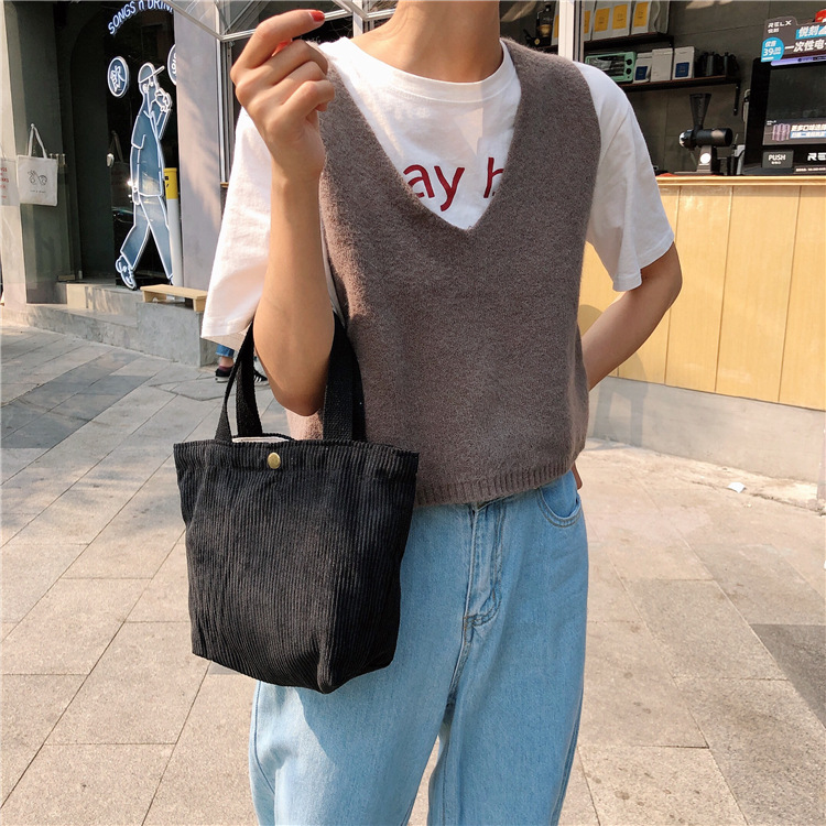 コーデュロイ手提げランチバッグ８色展開