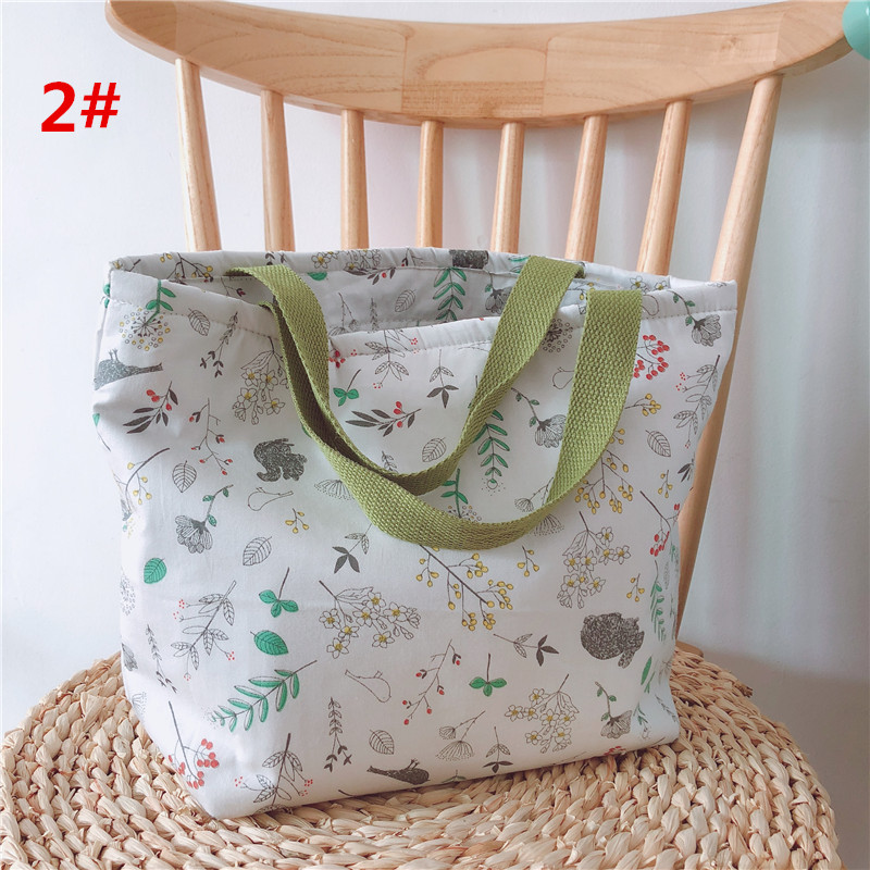 花柄ランチバッグ お弁当袋 ナチュラル手提げ