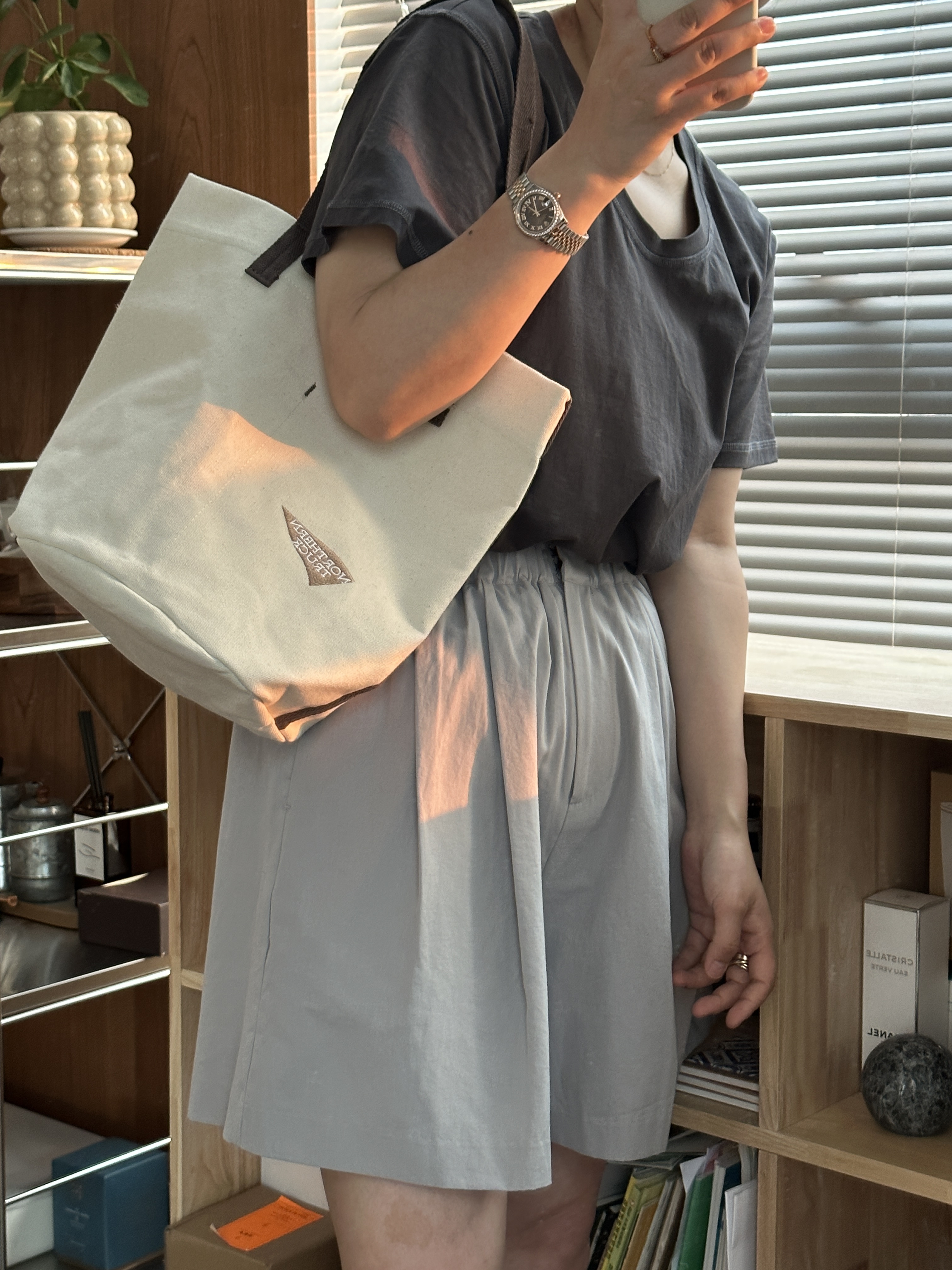 ランチバッグ 自然派キャンバス ゆったりランチトート