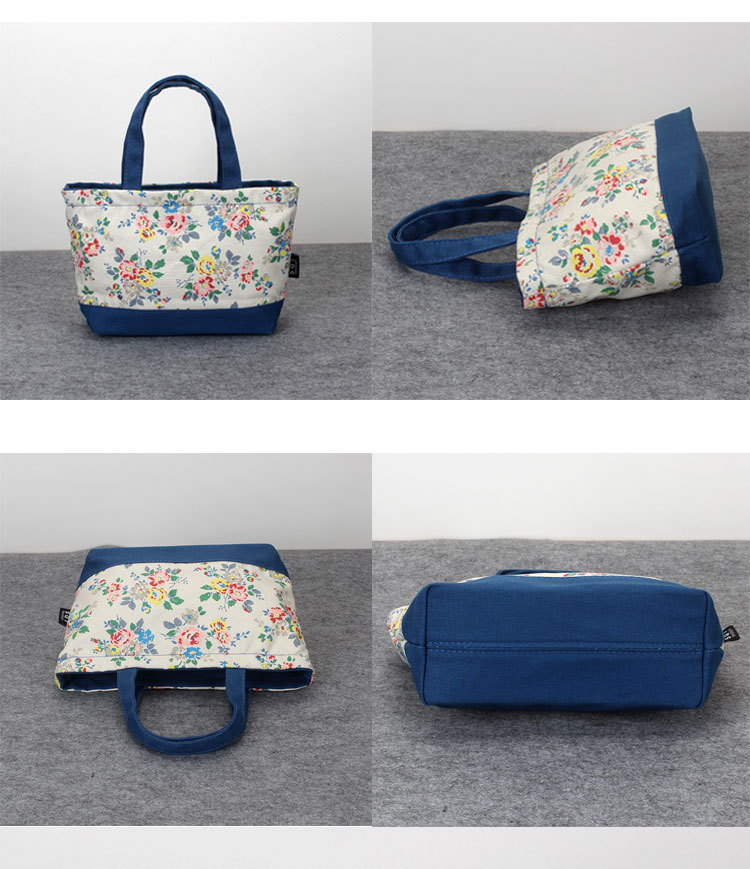 花柄巾着型ランチバッグ 女性用弁当袋