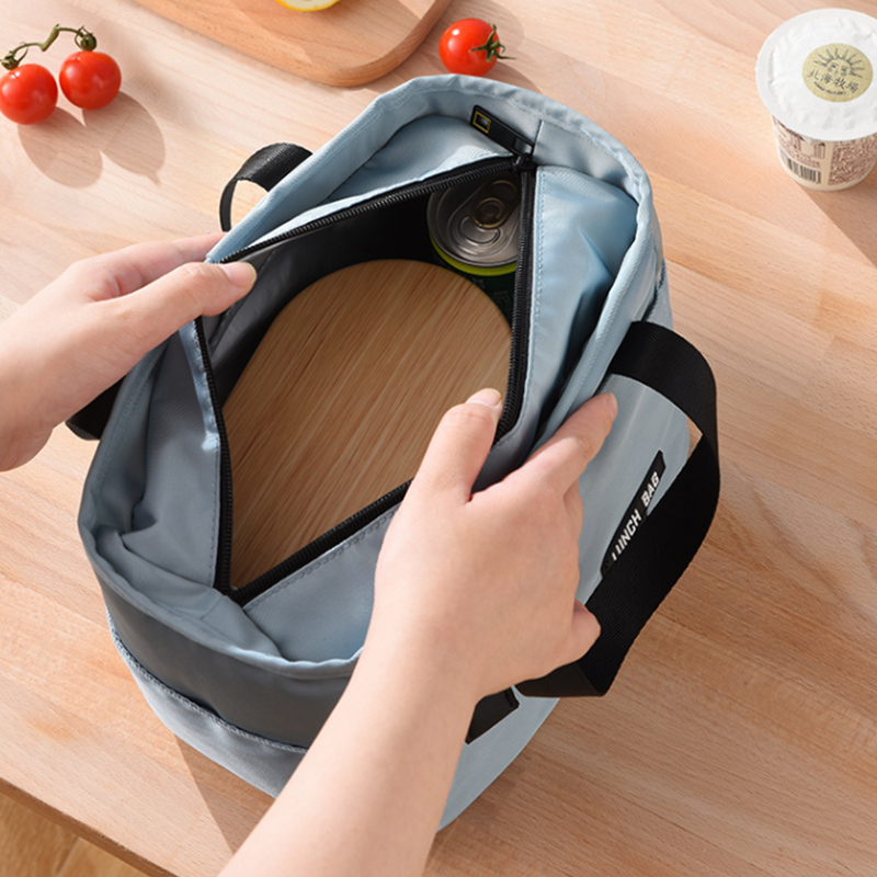 保冷保温ランチバッグ 撥水加工 大容量スクエア型