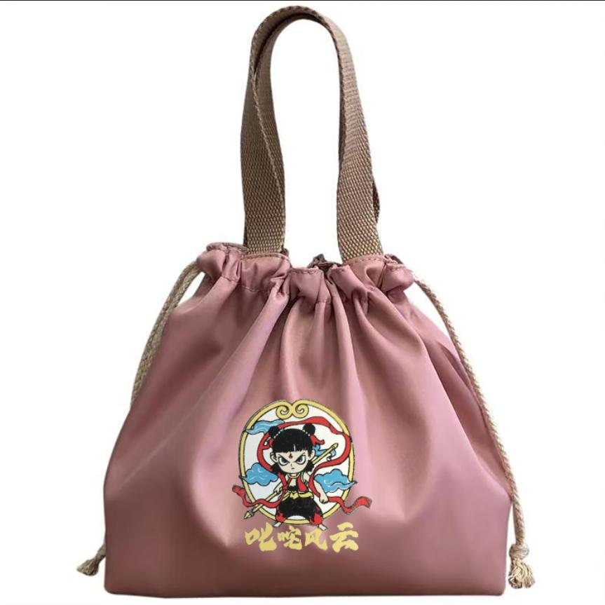 ランチバッグ かわいいイラスト巾着ランチバッグ
