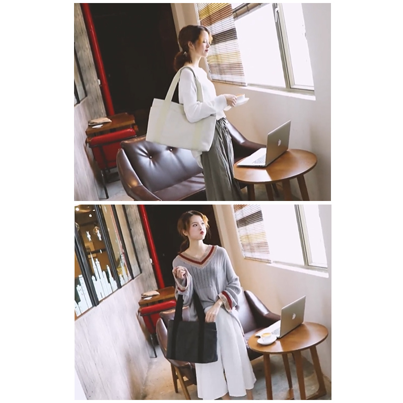 収納上手なキャンバストート ランチバッグ 多機能