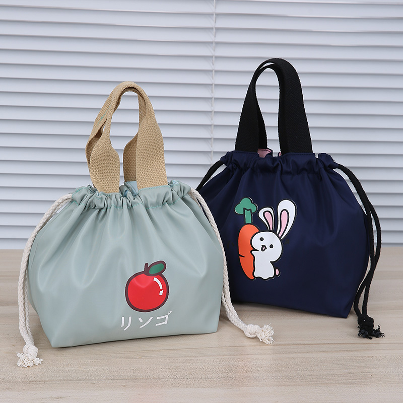 ランチバッグ かわいいイラスト巾着ランチバッグ