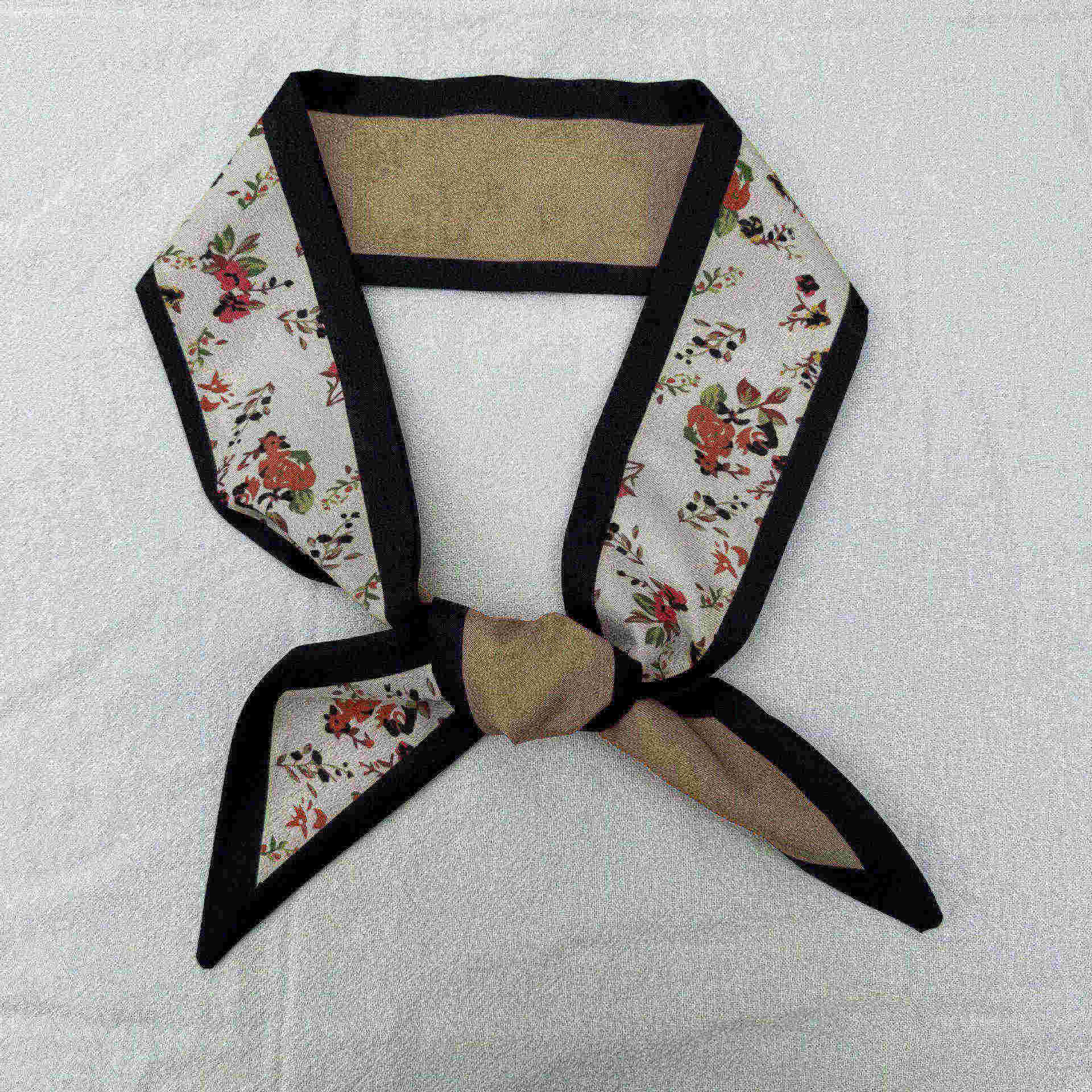 スカーフ 花柄細スカーフ ツイリー風ネッカチーフ バッグ飾り