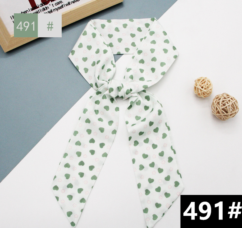 スカーフ 花柄 細長スカーフ 首元・バッグ用 ツイリータイプ