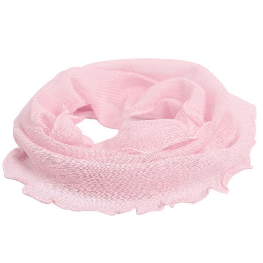 スカーフ シルク風スカラップ縁取り首元スカーフ