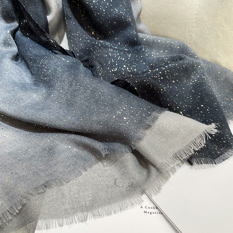 スカーフ 星空模様の大判スカーフ