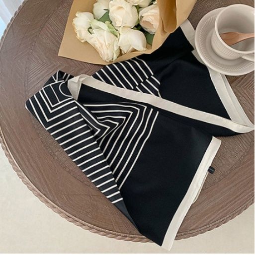 スカーフ 幾何学模様シェブロンストライプ細長スカーフ