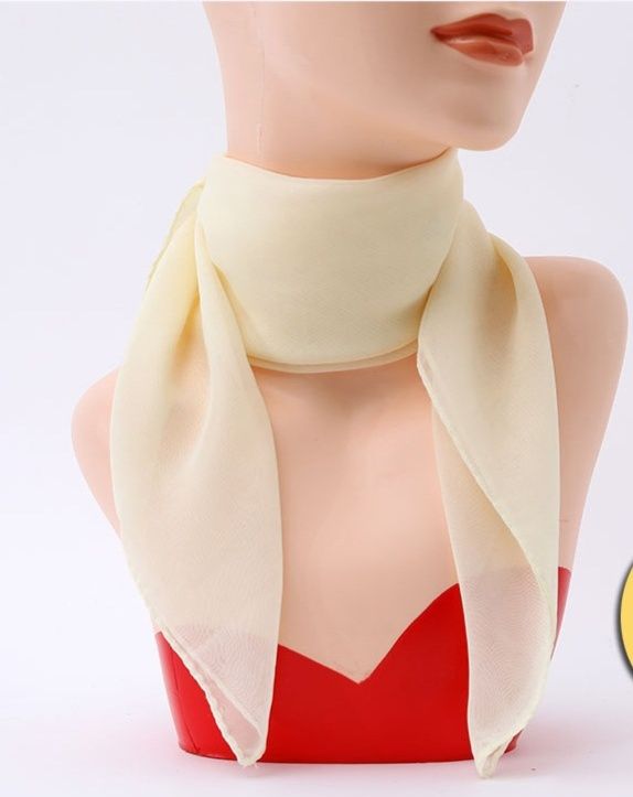 スカーフ シンプル無地シフォンスカーフレース