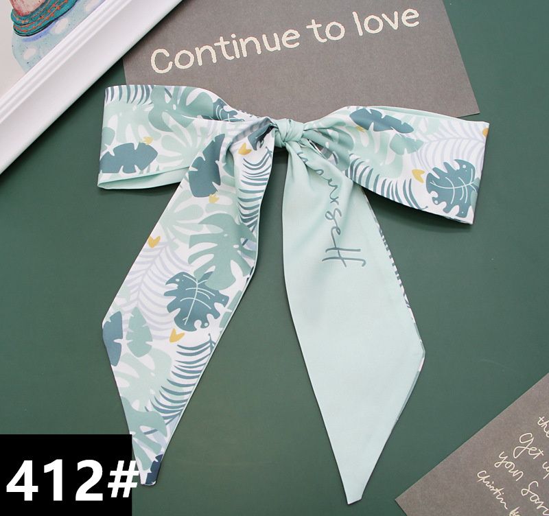 スカーフ 花柄 細長スカーフ 首元・バッグ用 ツイリータイプ