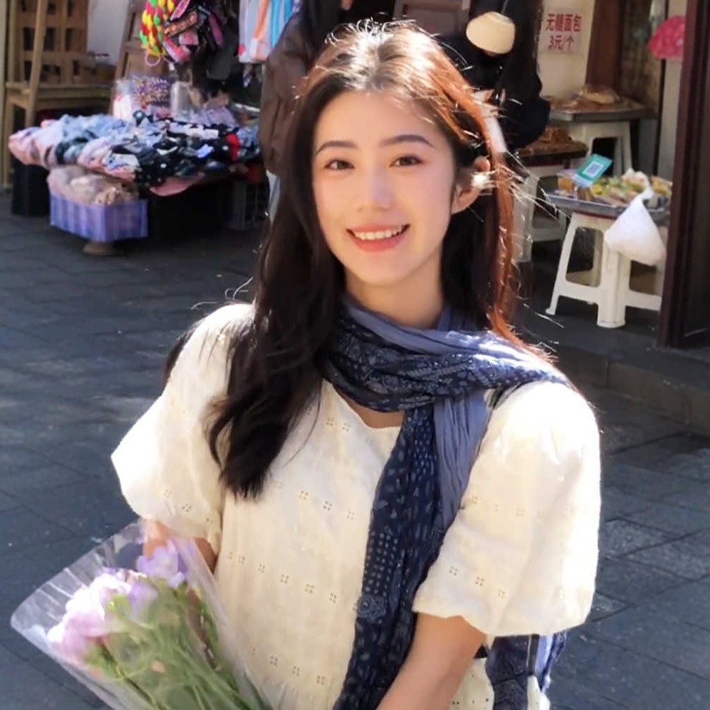 ペイズリー柄切替デザインコットンスカーフ