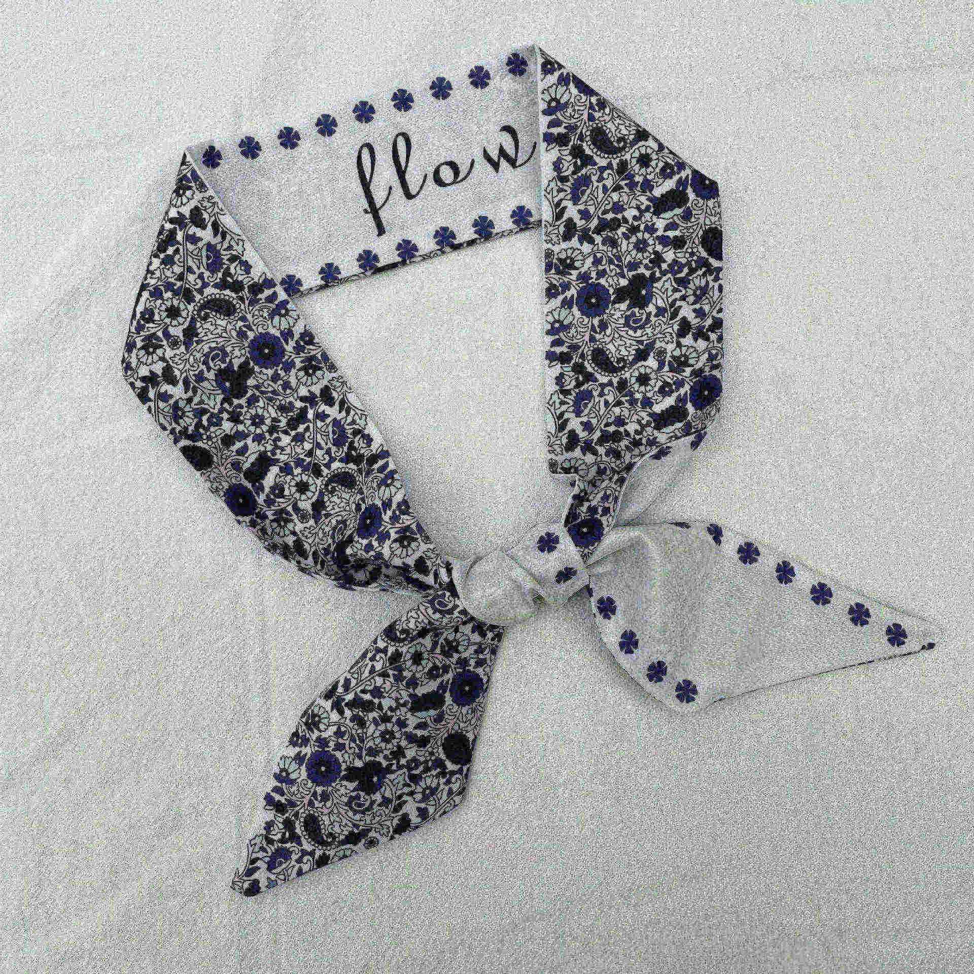 スカーフ 花柄細スカーフ ツイリー風ネッカチーフ バッグ飾り