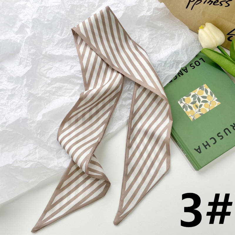 スカーフ 幾何学模様とハート柄の細長スカーフ