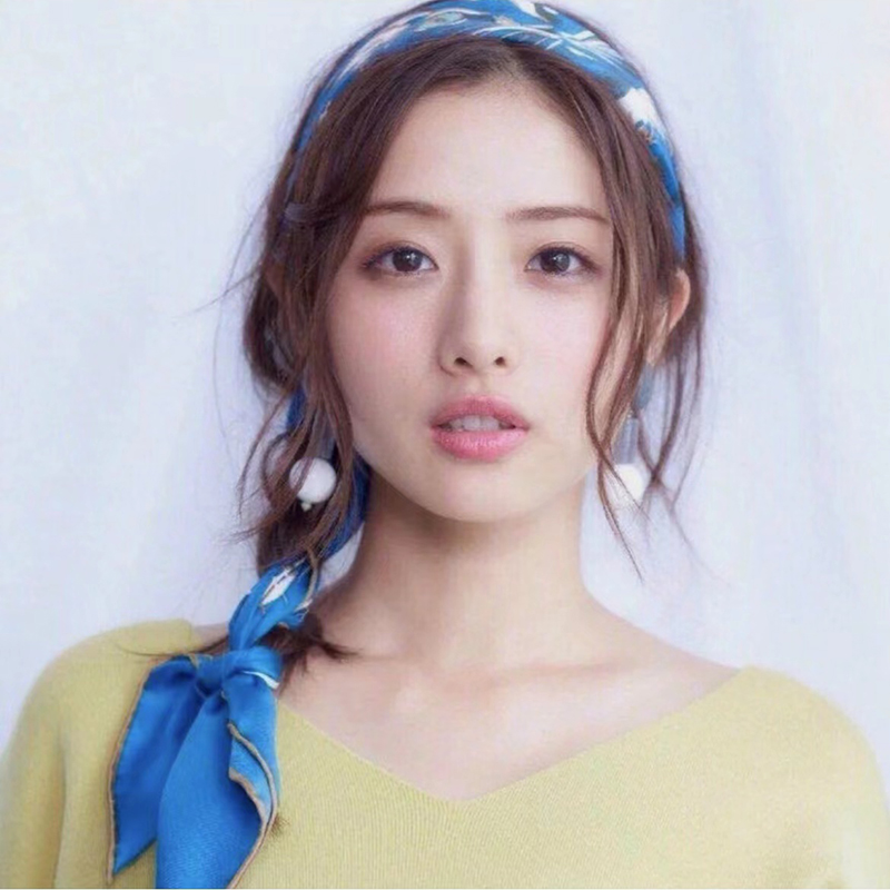 スカーフ 優美な絹模様ヘアスカーフ